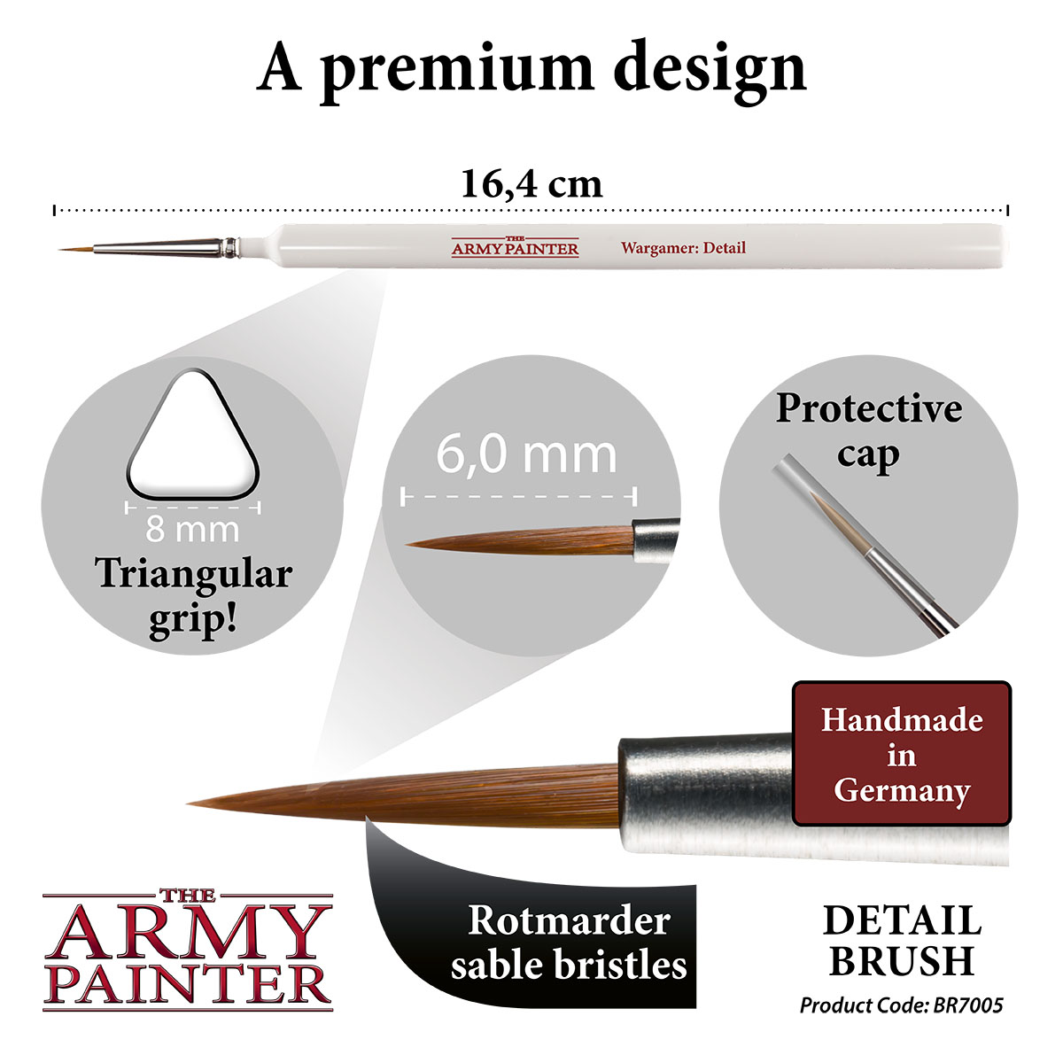 Army Painter: Pinsel - Wargamer Detail Brush Army Painter: Pinsel - Wargamer Detail Brush
