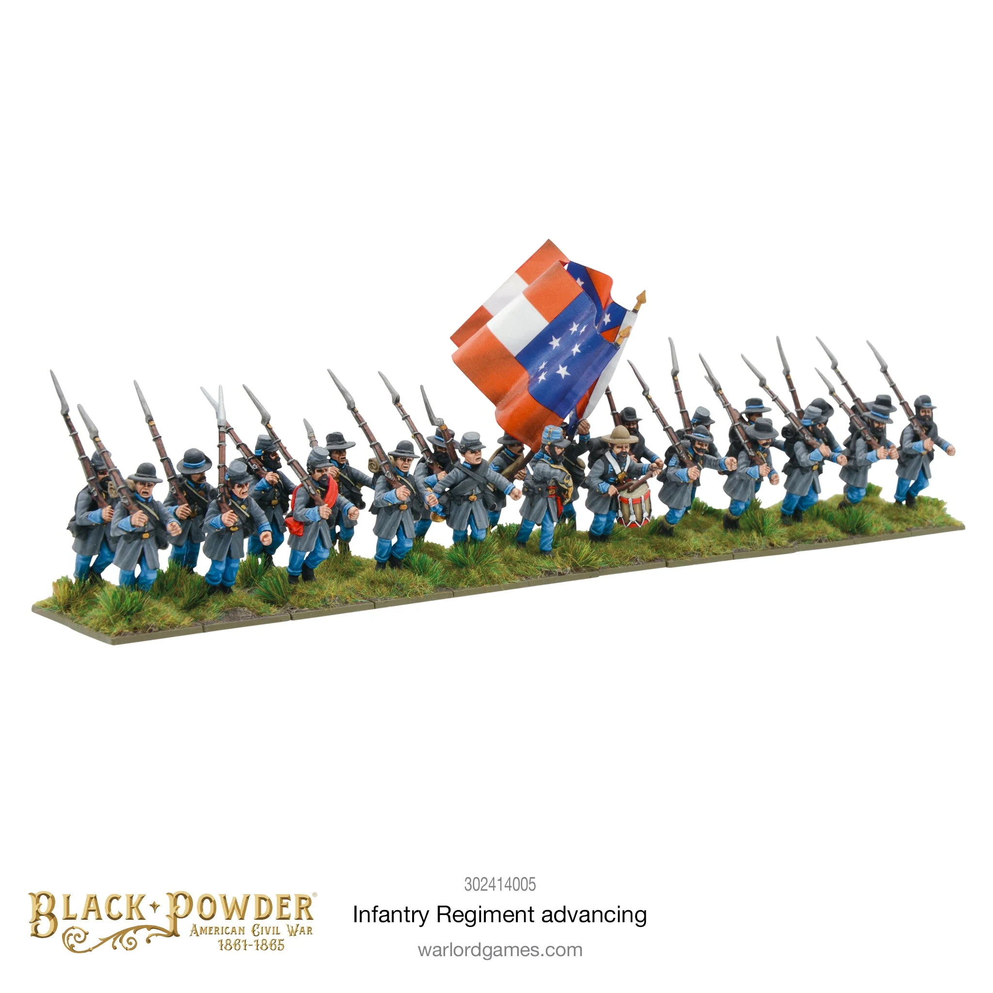 Black Powder: American Civil War Infantry Regiment Advancing