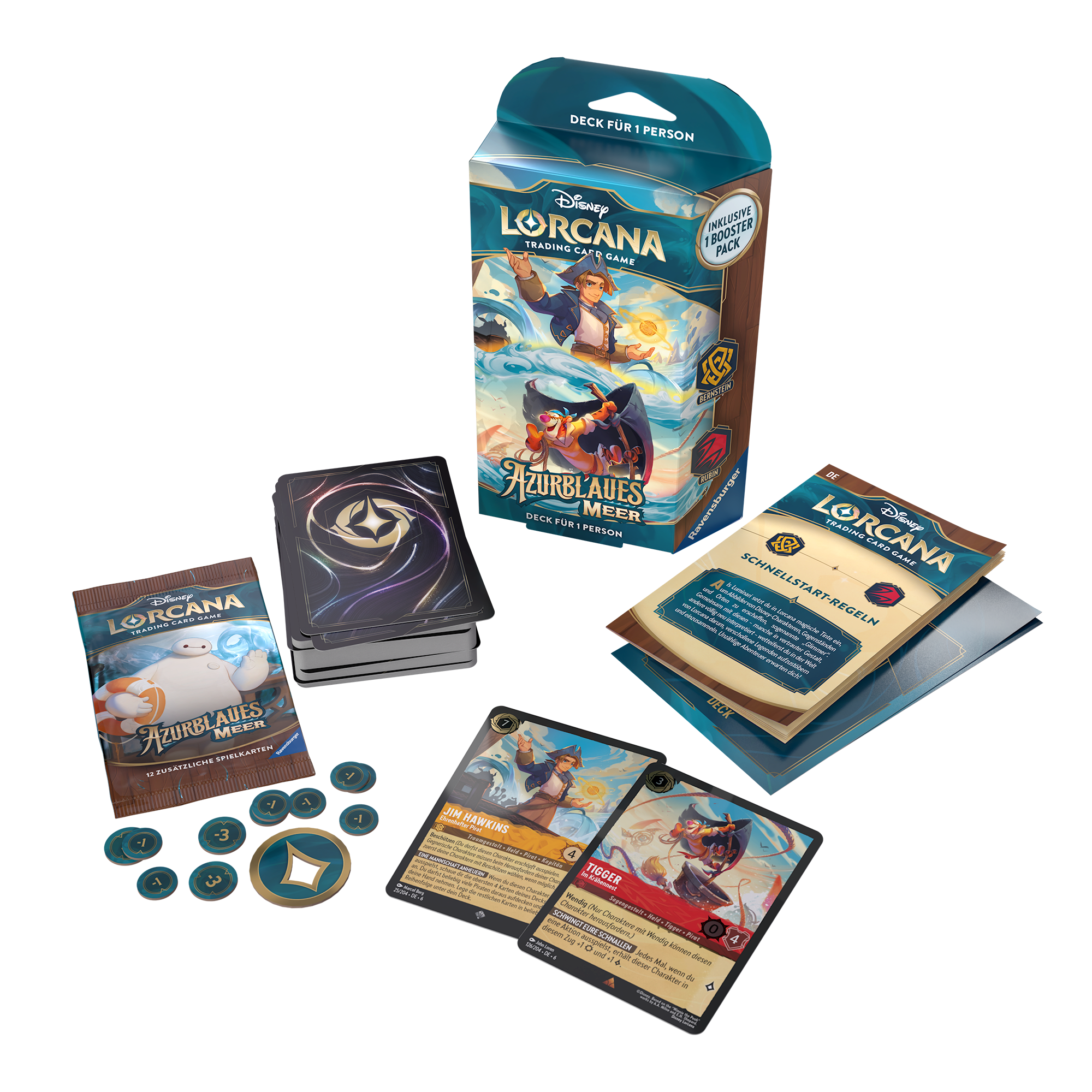 Lorcana TCG: Azurblaues Meer - Starter Deck A Jim Hawkins Lorcana TCG: Azurblaues Meer - Starter Deck A Jim Hawkins