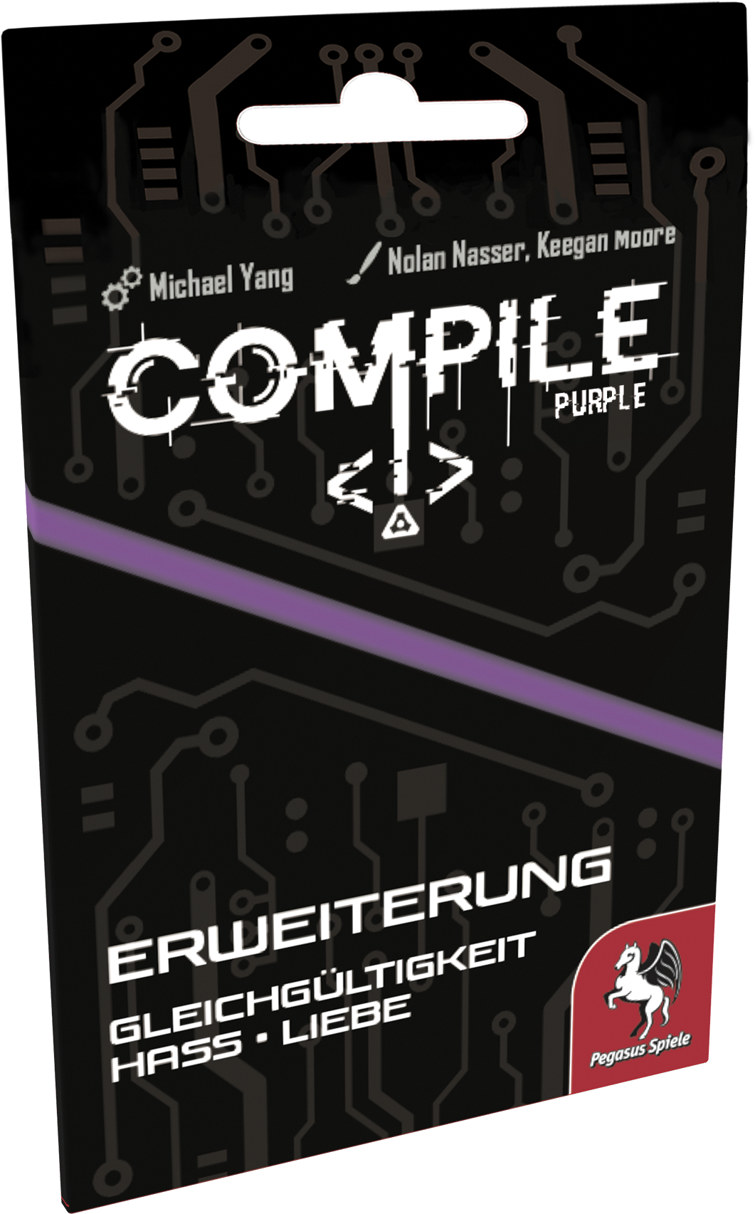 Compile dt. - Erweiterung (Gleichgültigkeit, Hass, Liebe) Schatten, Lila, Box, Erweiterung, Brettspiel
