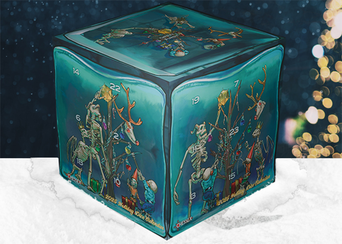 Chessex 2025 Holiday Dice Calendar Kunst, Porzellan, Töpferei, Kiste