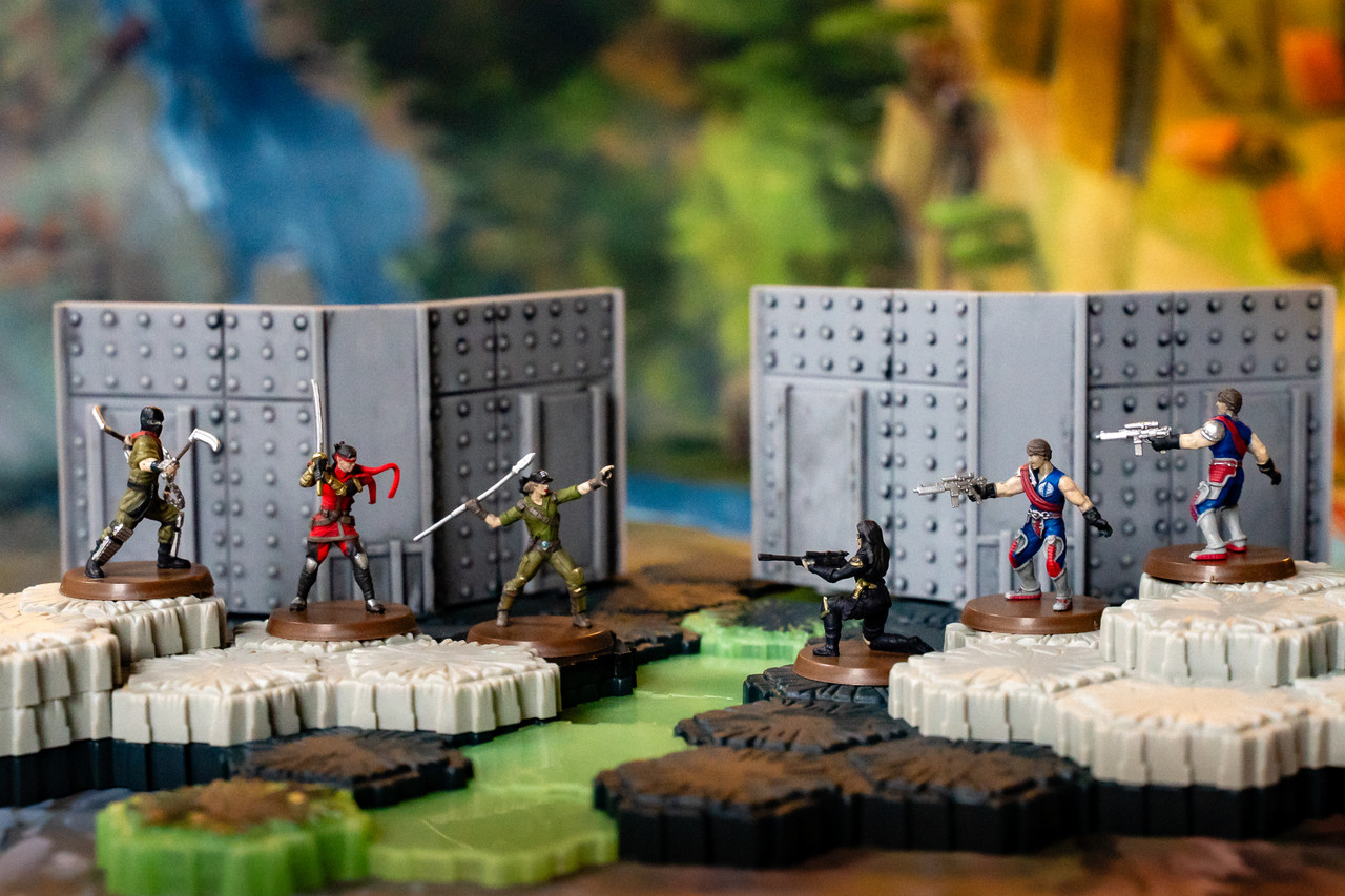 Miniaturfiguren, Actionfiguren, Tabletop-Spiel, Diorama, Burgenmauern