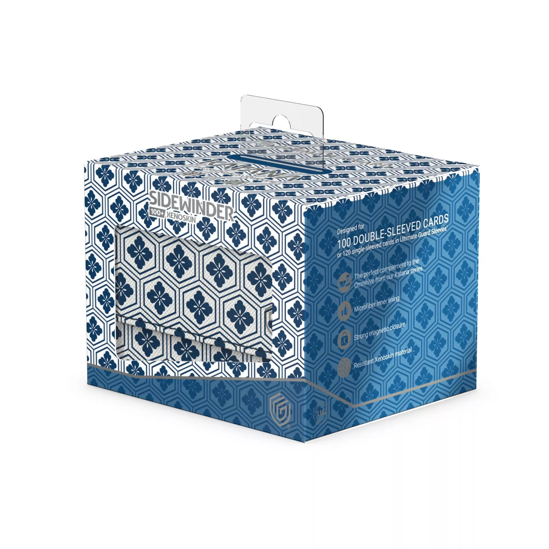 Ultimate Guard: Deck Box Sidewinder 100+ Xenoskin Shogun's Journey - Kikko (White/Blue) Ultimate Guard: Deck Box Sidewinder 100+ Xenoskin Shogun's Journey - Kikko (White/Blue)