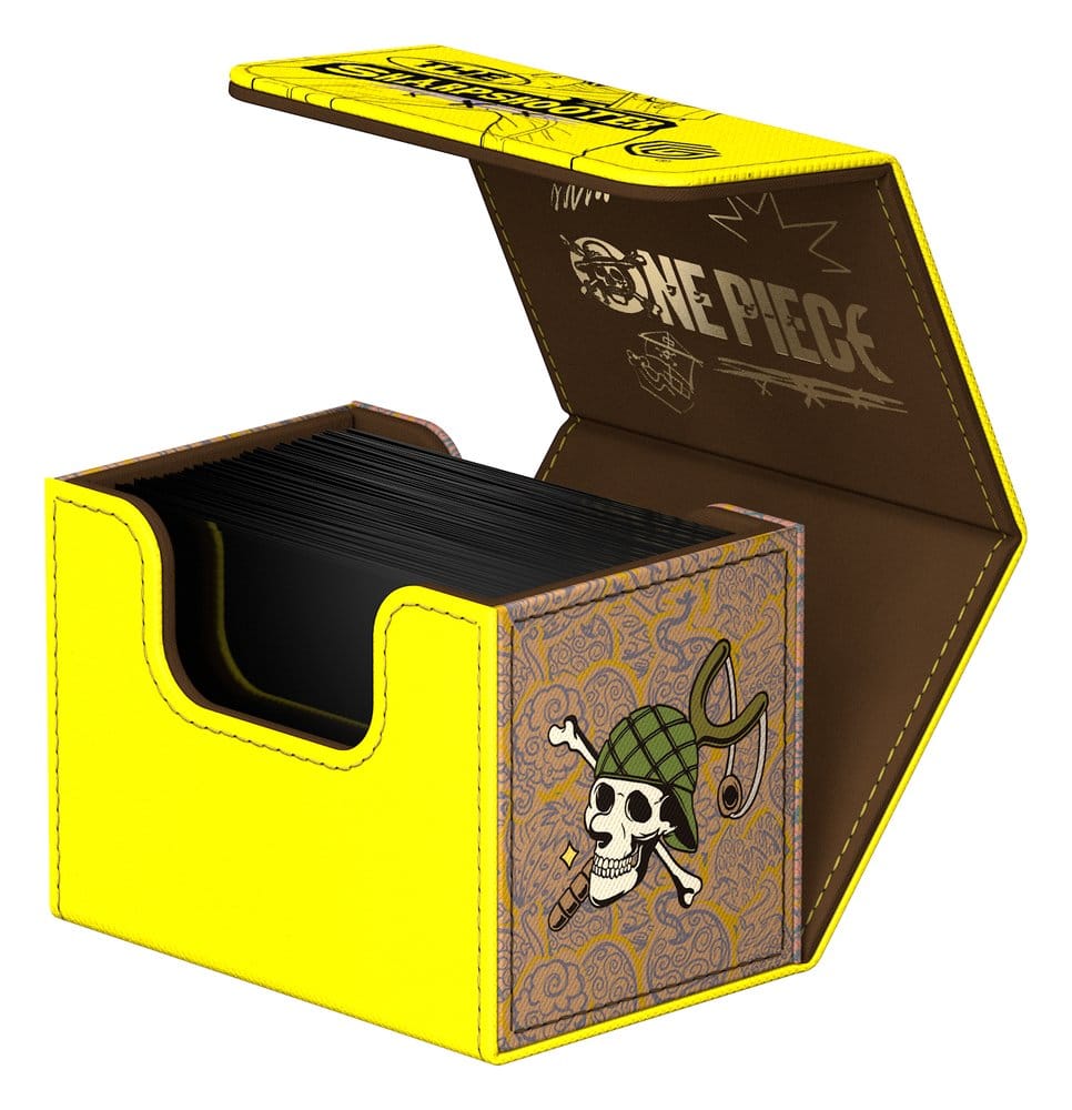 Ultimate Guard: Deckbox Sidewinder 80+ Xenoskin One Piece - Usopp Sharpshooter Spielkarten, Kartenspielsatz, Kartenbox, Hülle Gelb, Sticker Skull
