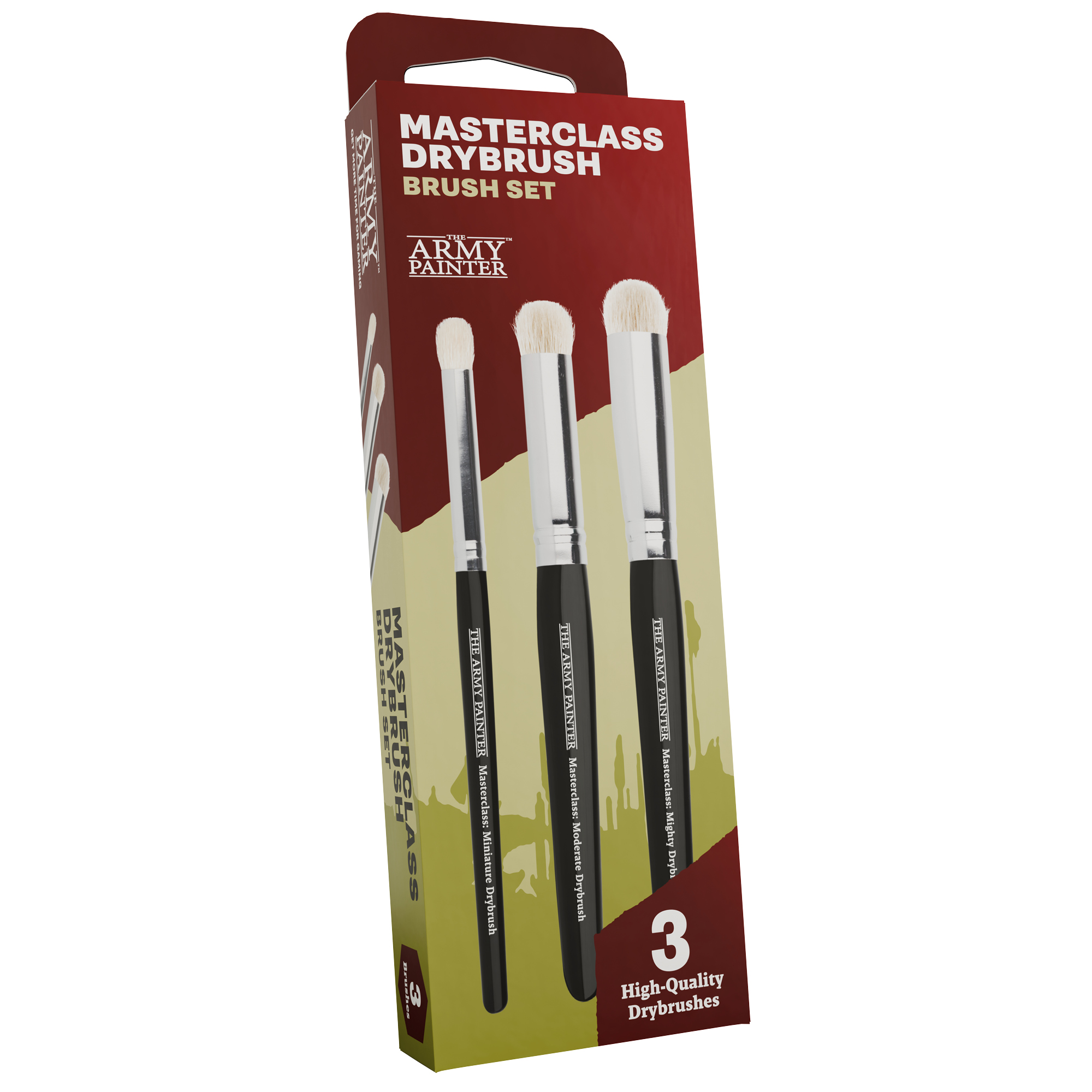Pinselset, Drybrush, Kunstbedarf, 3er Set, Malerpinsel