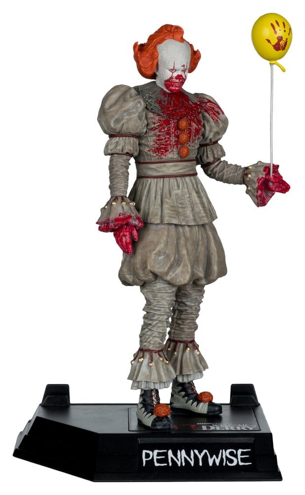 It AF: Pennywise (Bloddy) Movie Maniacs 16cm Pennywise, Figur, Clown, Ballon, Standfigur