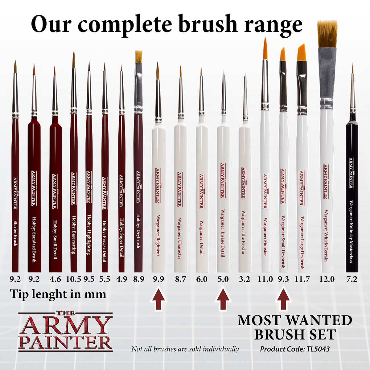 Army Painter: Brush Most Wanted Set ( Neu ) 