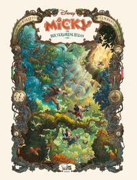 Mickey Maus, Waldszene, Disney-Kunstwerk, Vintage-Poster, Illustration