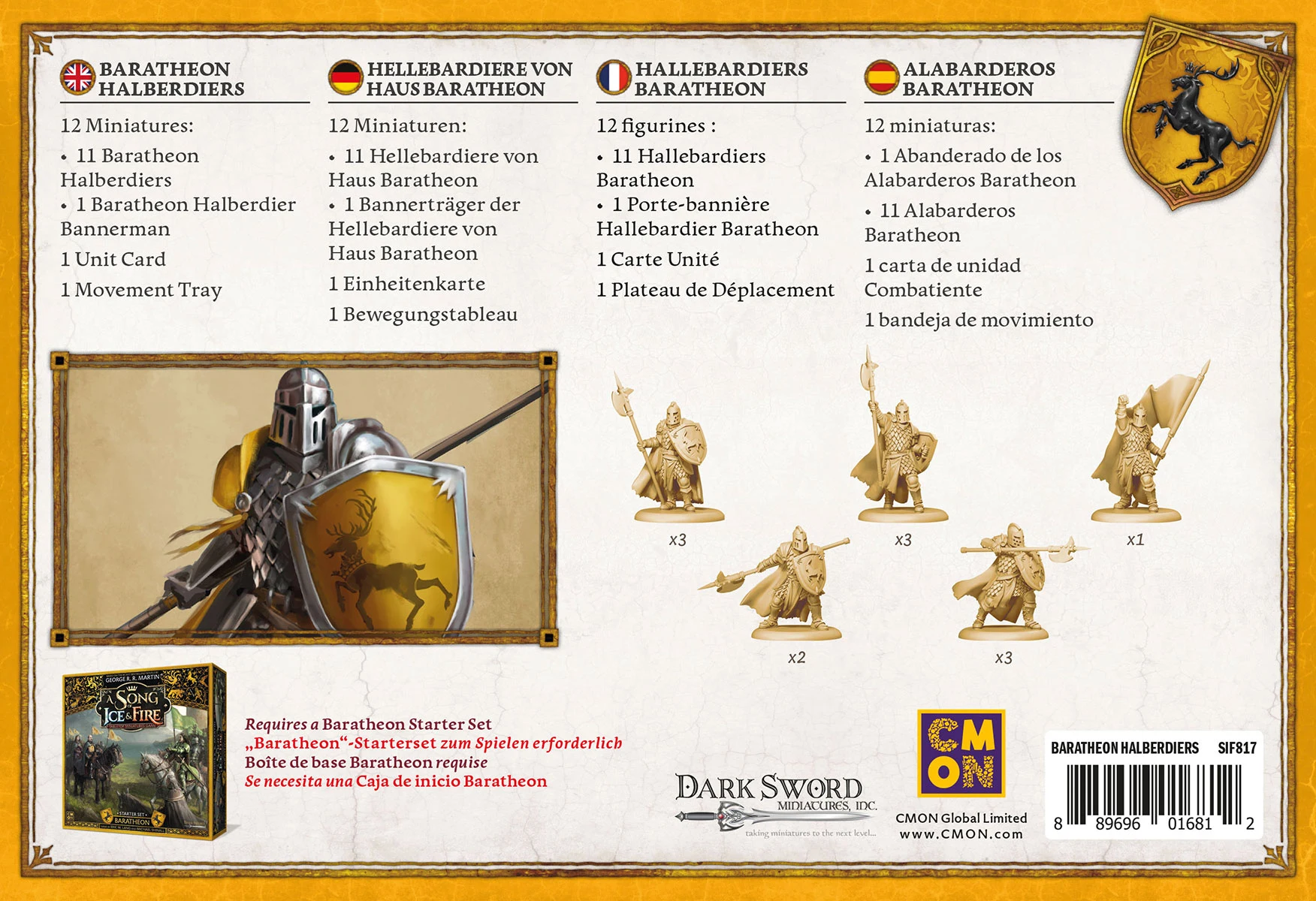 Song of Ice & Fire: Miniaturenspiel - Baratheon Halberdiers Song of Ice & Fire: Miniaturenspiel - Baratheon Halberdiers