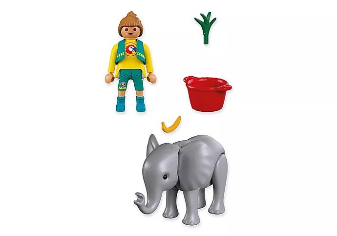 Playmobil: Animals & Friends - Zoo Elefantenbaby & Pflegerin