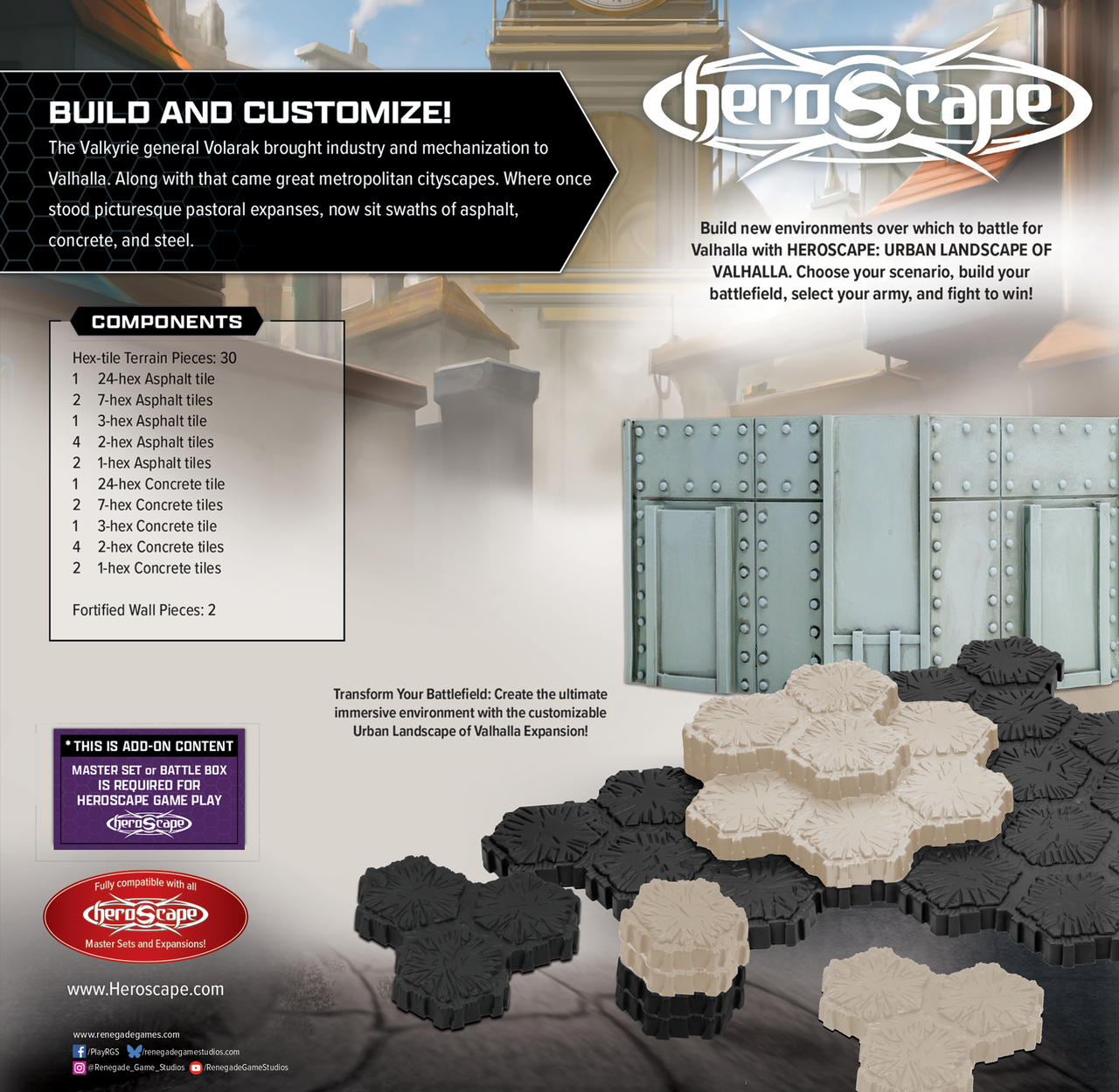 Heroscape: The Urban Landscape of Valhalla Terrain Expansion