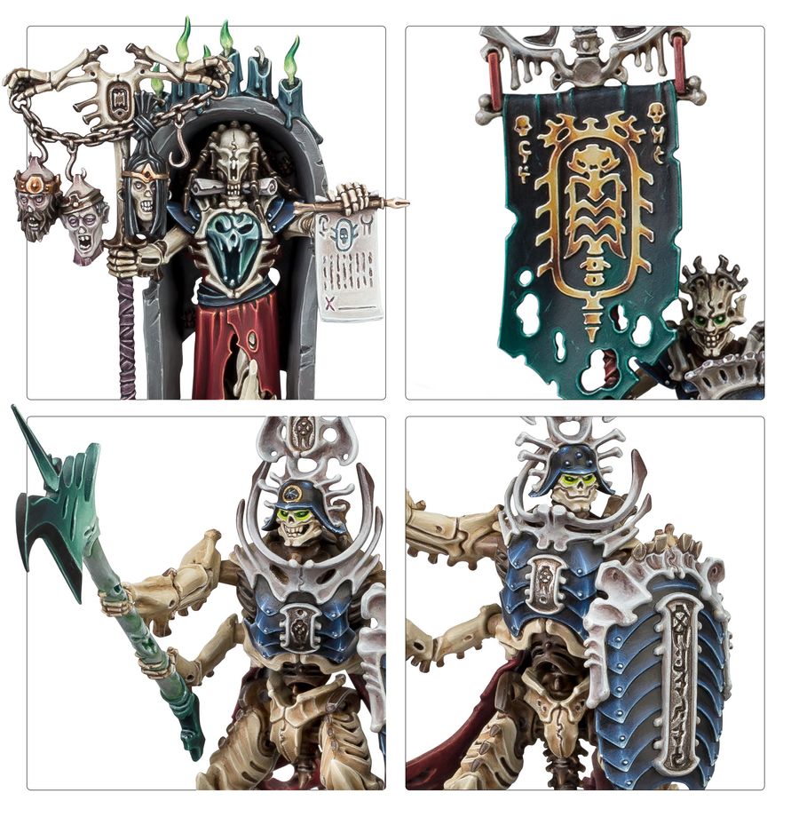 Age of Sigmar: Ossiarch Bonereapers - Heralds of the Bone-tithe Miniature, Dungeon, Skelett, Rüstung, Stangenwaffe