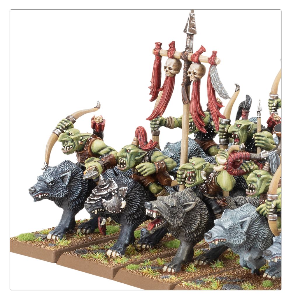 Warhammer: The Old World Orc & Goblin Tribes - Goblin Wolf Rider Mob