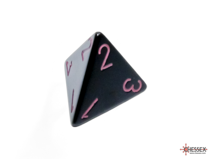 Würfel: 7er-Würfelset "Opaque" (Black/Pink)