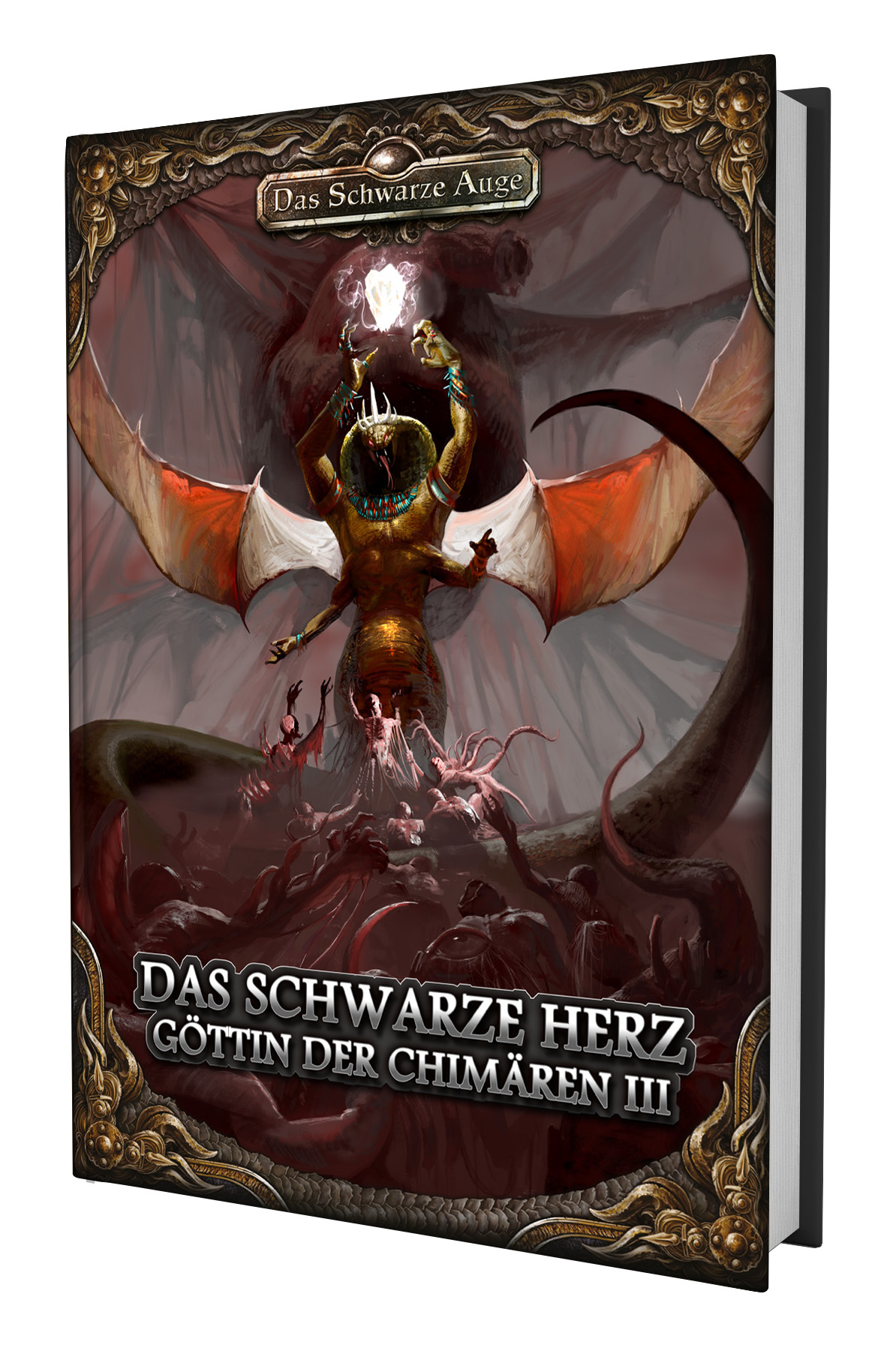 DSA: 5.Edition Das Schwarze Herz Göttin der Chimären III Drache, Flügel, Dämonen, Buchcover, Göttin der Chimären
