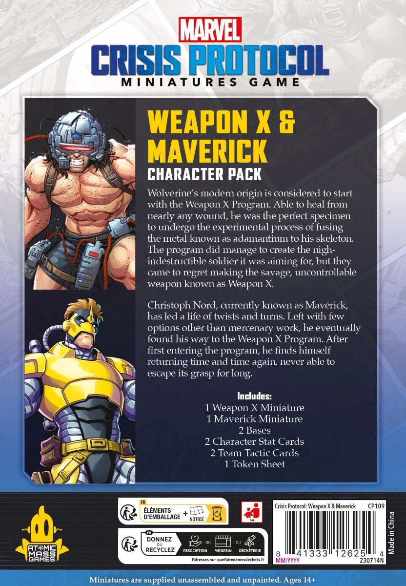 Marvel Crisis Protocol: Weapon X & Maverick Character Pack