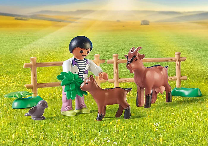 Playmobil: Bauernhof - Traktor mit Anhänger und Wassertank