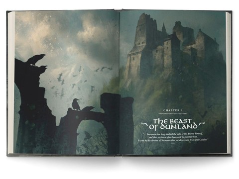The One Ring RPG 2nd Edition: Hands of the White Wizard ruin, castle, dunkel, stein, illustration