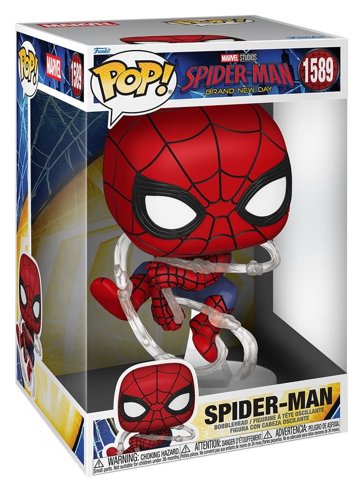 Spider-Man: POP Spider-Man Brand New Day Jumbo (1589) Spider-Man, Funko Pop, Bobblehead, roter Anzug, Maske