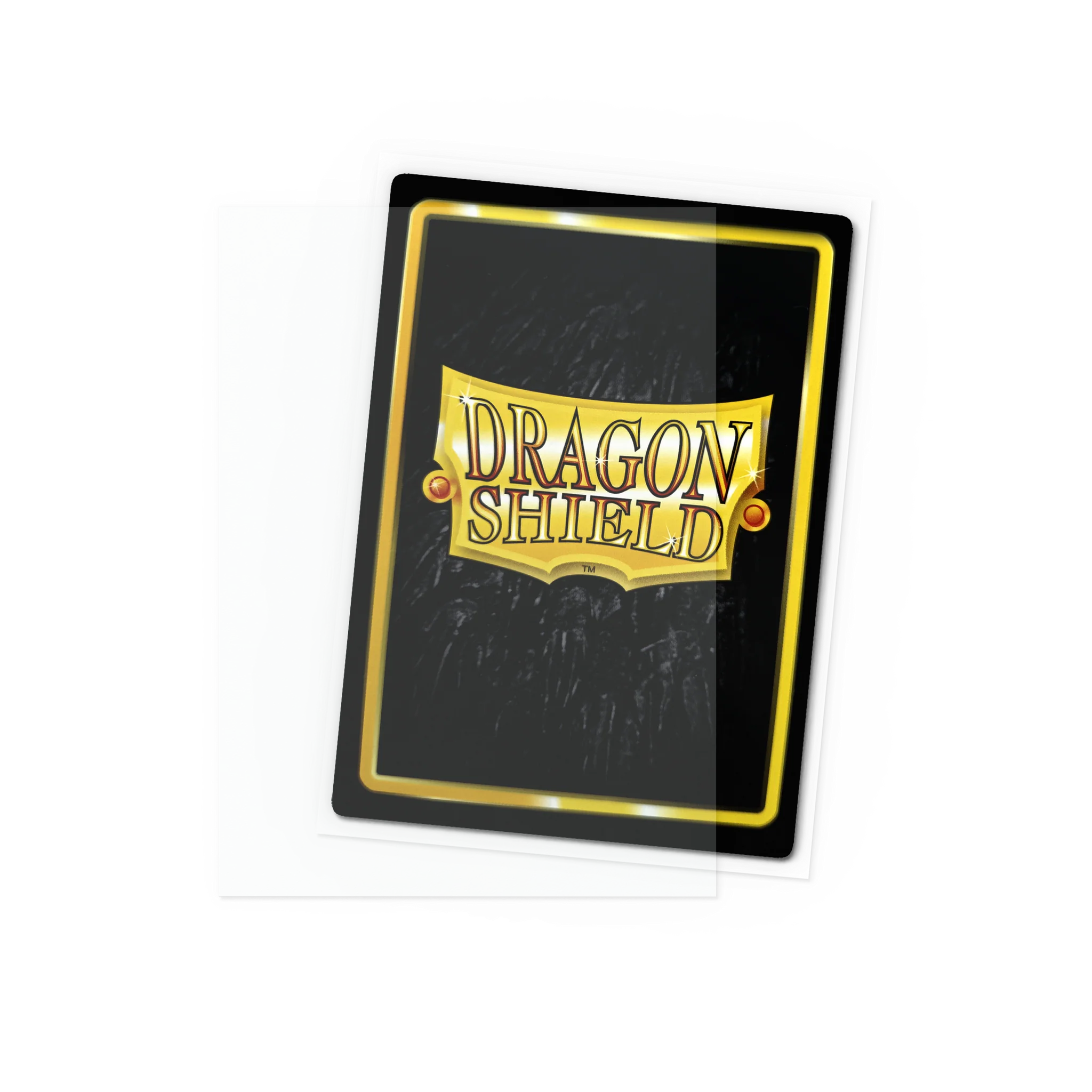 Dragon Shield - Matte Clear Karte, Spielkarte, Dragon Shield, gelber Rand, schwarze Karte