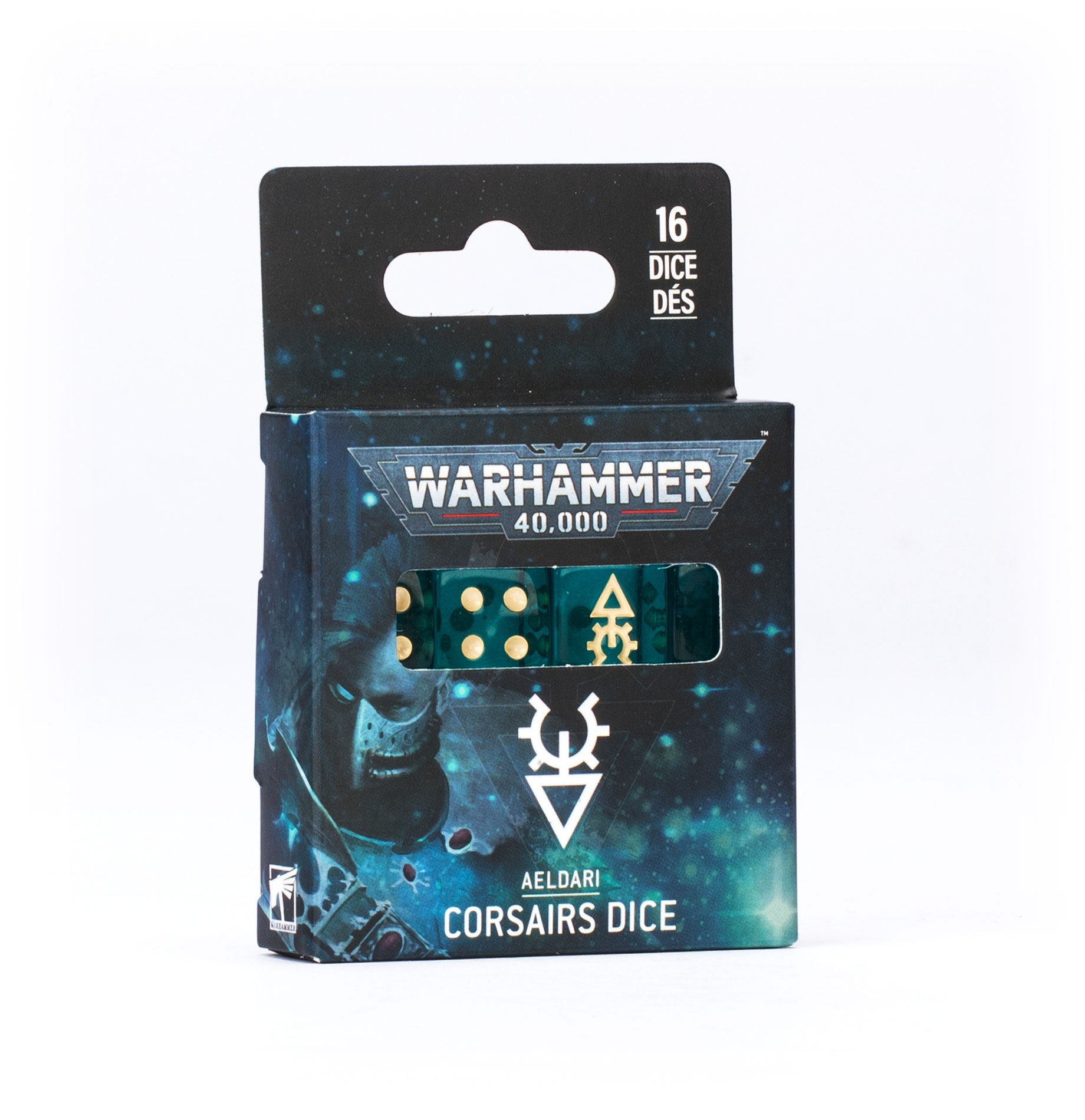Wargammer-Warhammer, Corsairs Dice, Metallische Würfel, D20-Set, Grüne Würfel