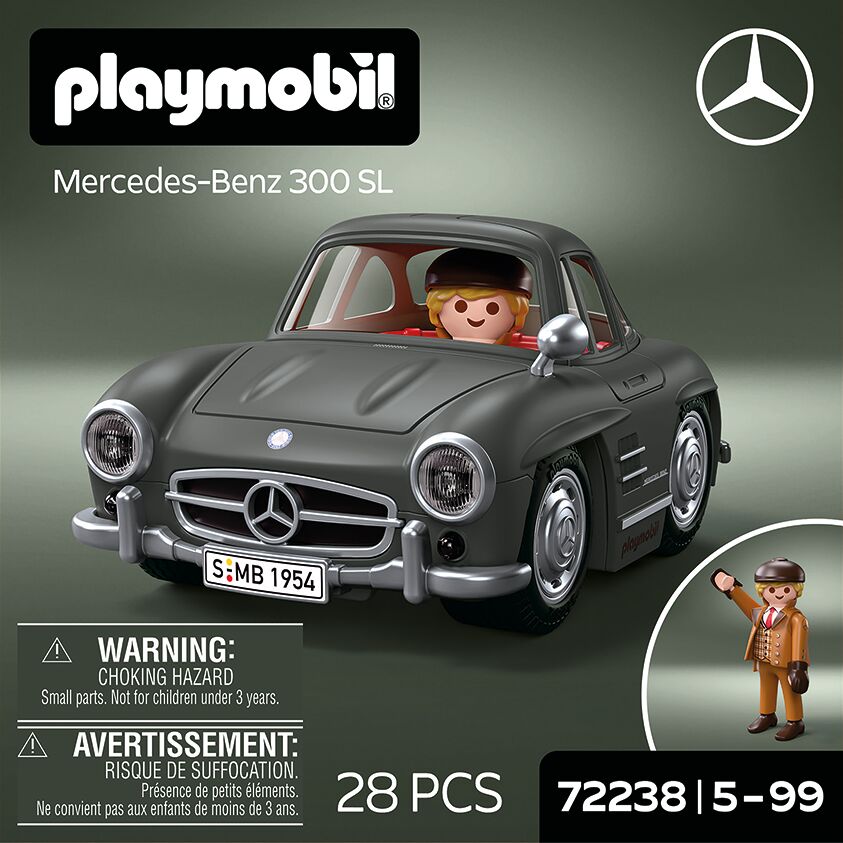 Playmobil: Mercedes-Benz 300 SL Spielzeugauto, Mercedes-Benz 300 SL, Playmobil, Vintage Auto, Miniaturauto