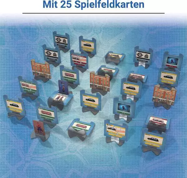 Scotland Yard: Duel Spieltage, Spielfeldkarten, Puzzle, Minifiguren, Spielset