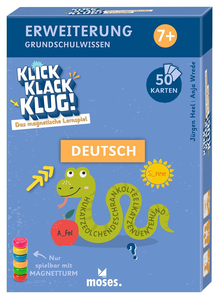 Lernspiel, Magnetspiel, Deutsch, Kartenbox, Kinderlehrspiel
