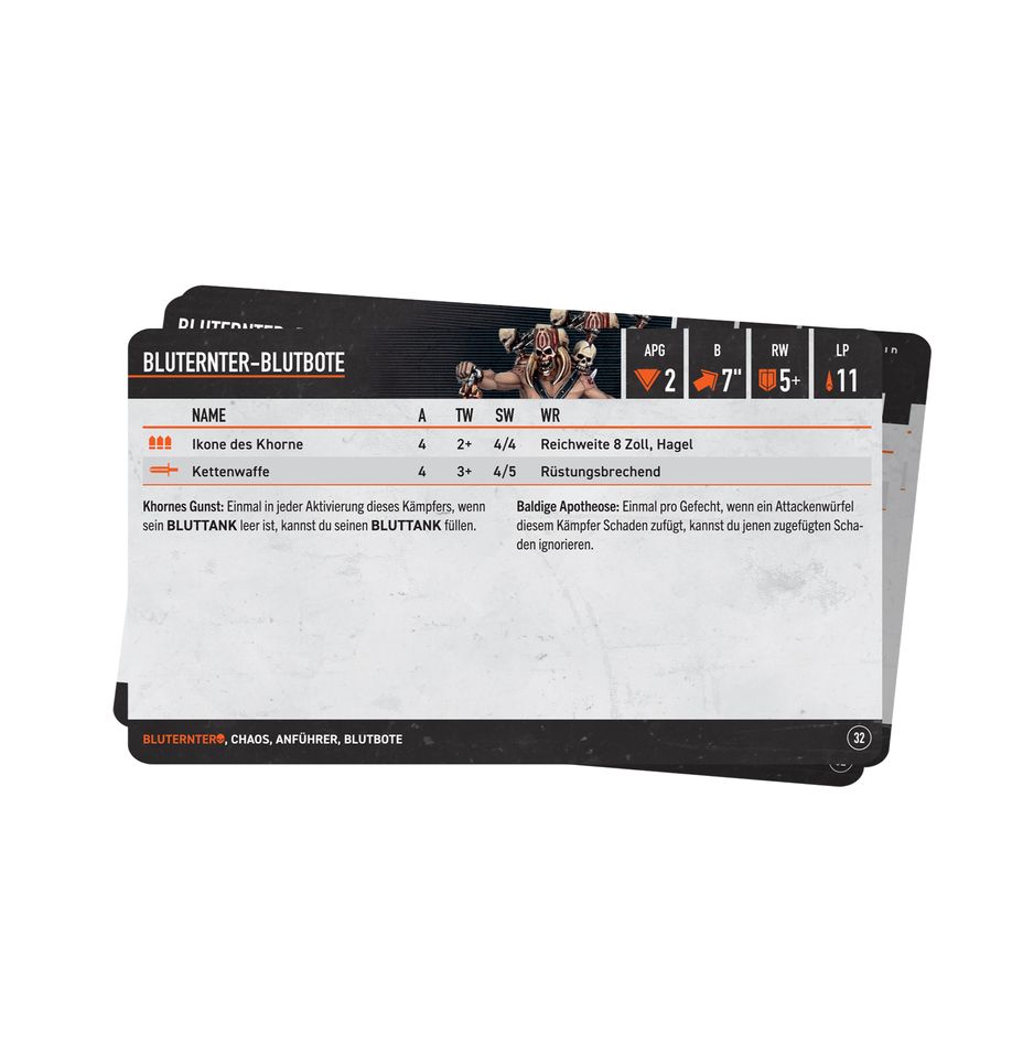 Warhammer 40K: Kill Team - Datacards Goremongers dt.