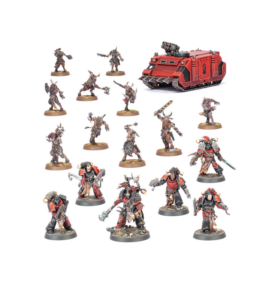 Warhammer 40K: Chaos Space Marines - Combat Patrol Red Corsairs Miniaturen, Tabletop, Wargaming, Spinnenkreaturen, Fahrzeug