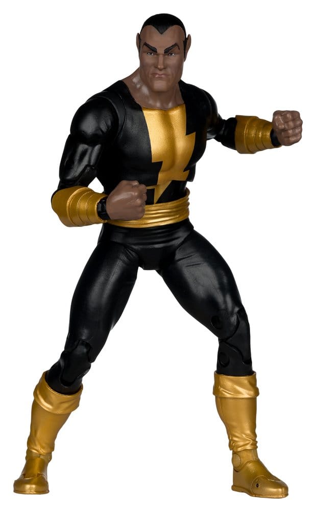 DC Multiverse AF: Black Adam (Modern Age) 18cm Aktionsfigur, Superheld, schwarzer Anzug, goldene Details, Gummifigur