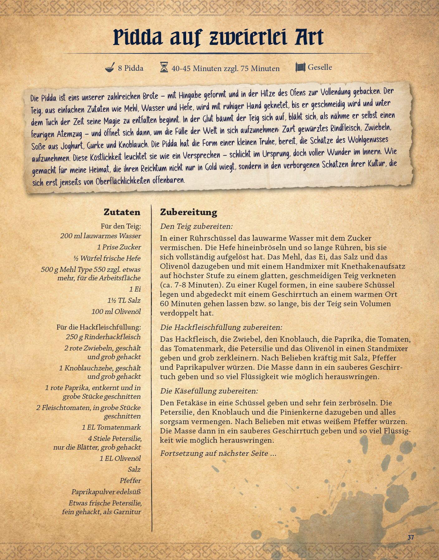 DSA: Das offizielle Kochbuch Seite, Text, Werbung, Plakat