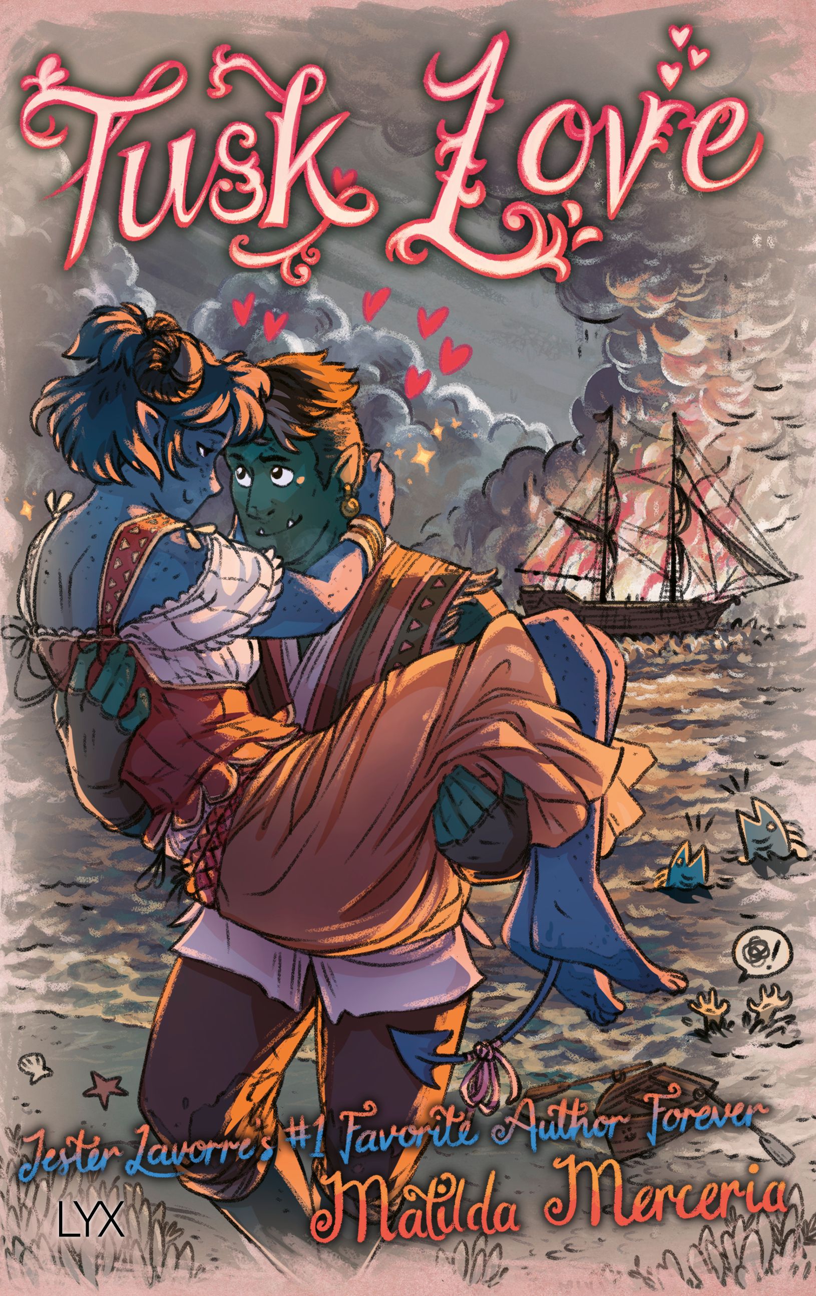fantasy, romance, Schiff, zwei Männer, Umarmung
