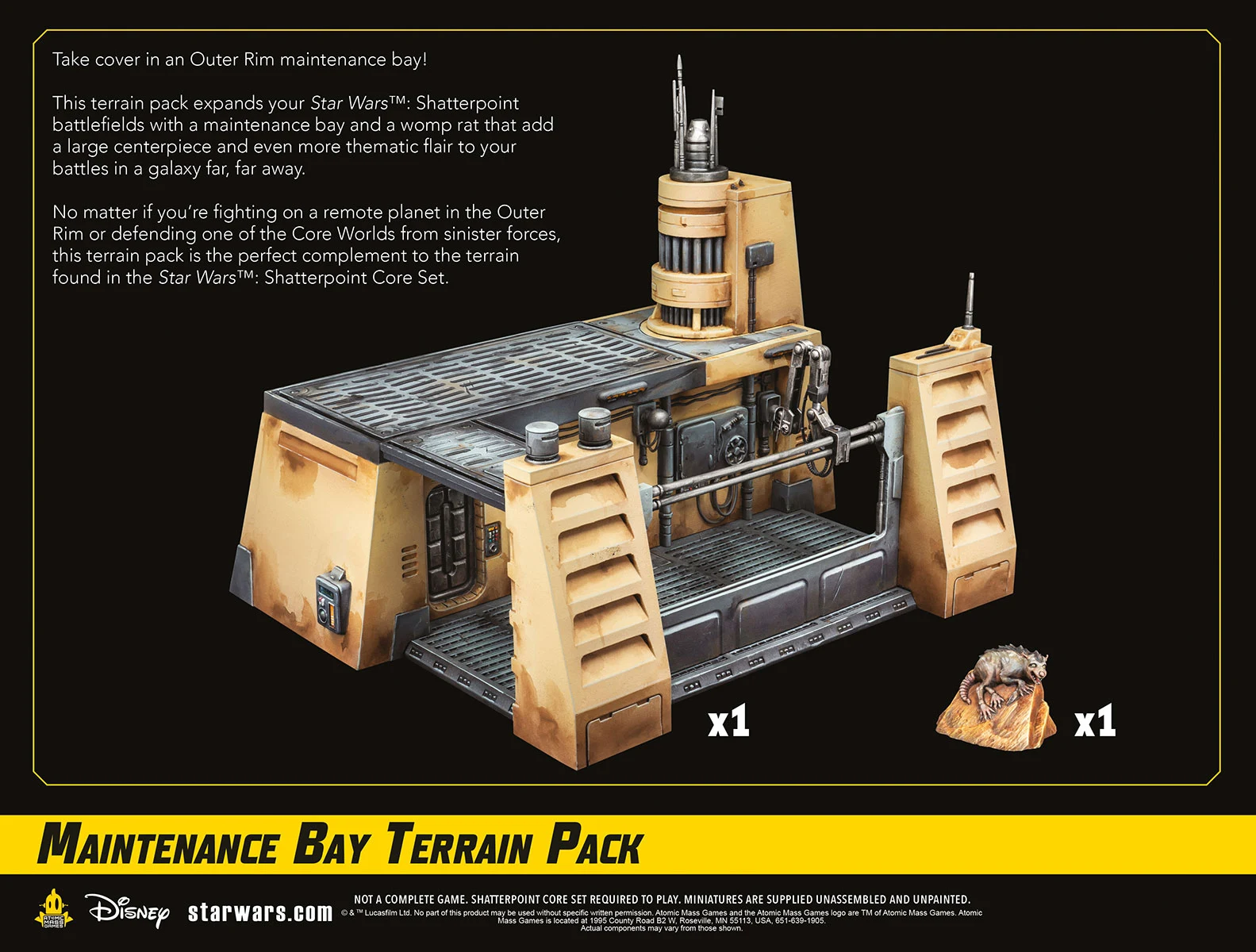 Star Wars: Shatterpoint - Maintenance Bay Terrain Pack Star Wars: Shatterpoint - Maintenance Bay Terrain Pack