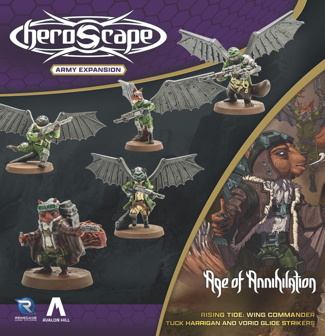 HeroScape: Rising Tide Wing Commander Tuck Harrigan & Voris Glidestriker Army Expansion Werbung, Plakat, Person