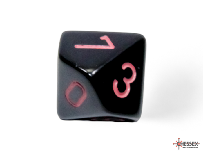 Würfel: 7er-Würfelset "Opaque" (Black/Pink)