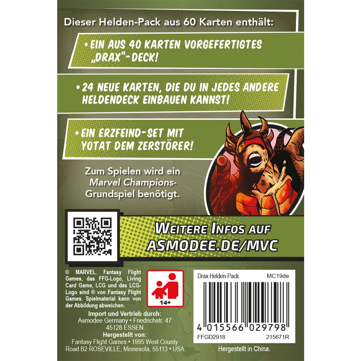 Marvel Champions LCG dt.: Drax Helden-Pack Marvel Champions LCG dt.: Drax Helden-Pack