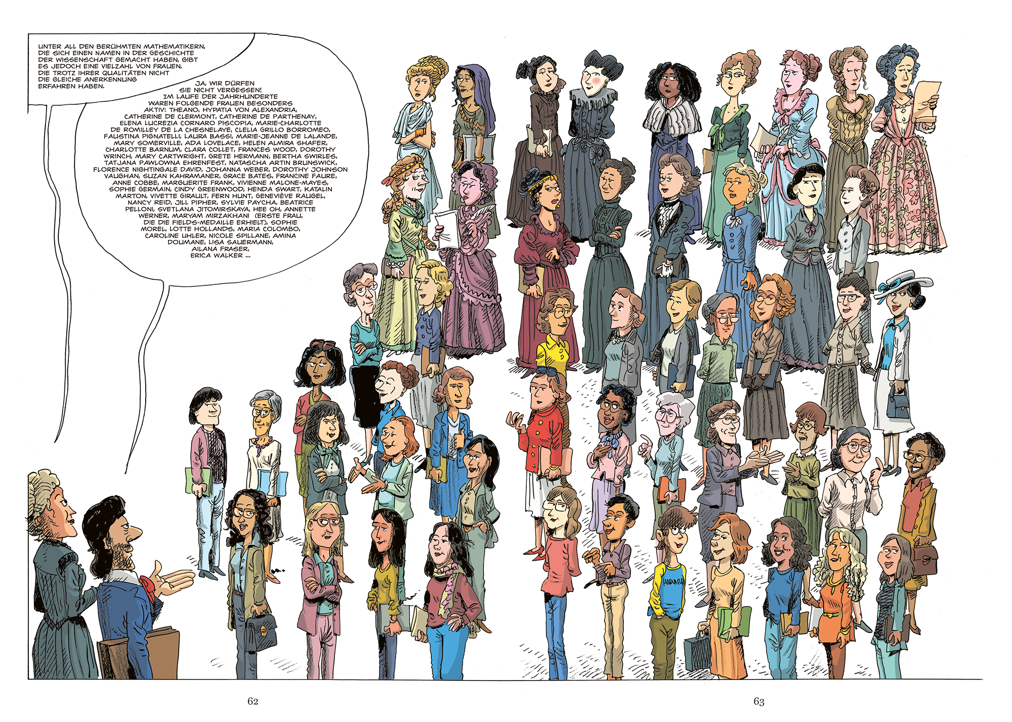 Heureka! - Von Atom bis Zufall - die unglaubliche Geschichte der Naturwissenschaften Buch, Comics, Veröffentlichung, Person, Frau