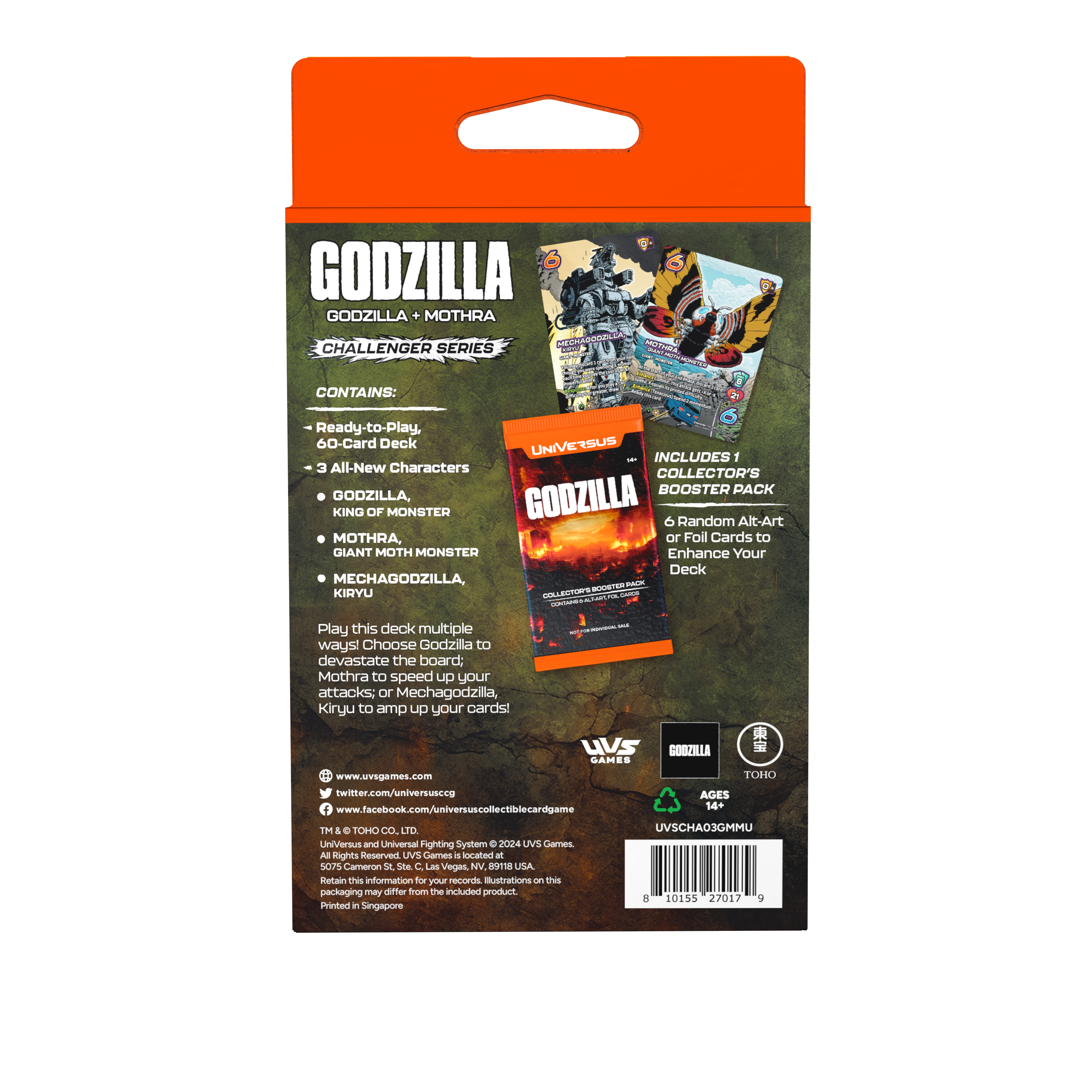 Universus CCG: Godzilla Challenger Series "Godzilla + Mothra"