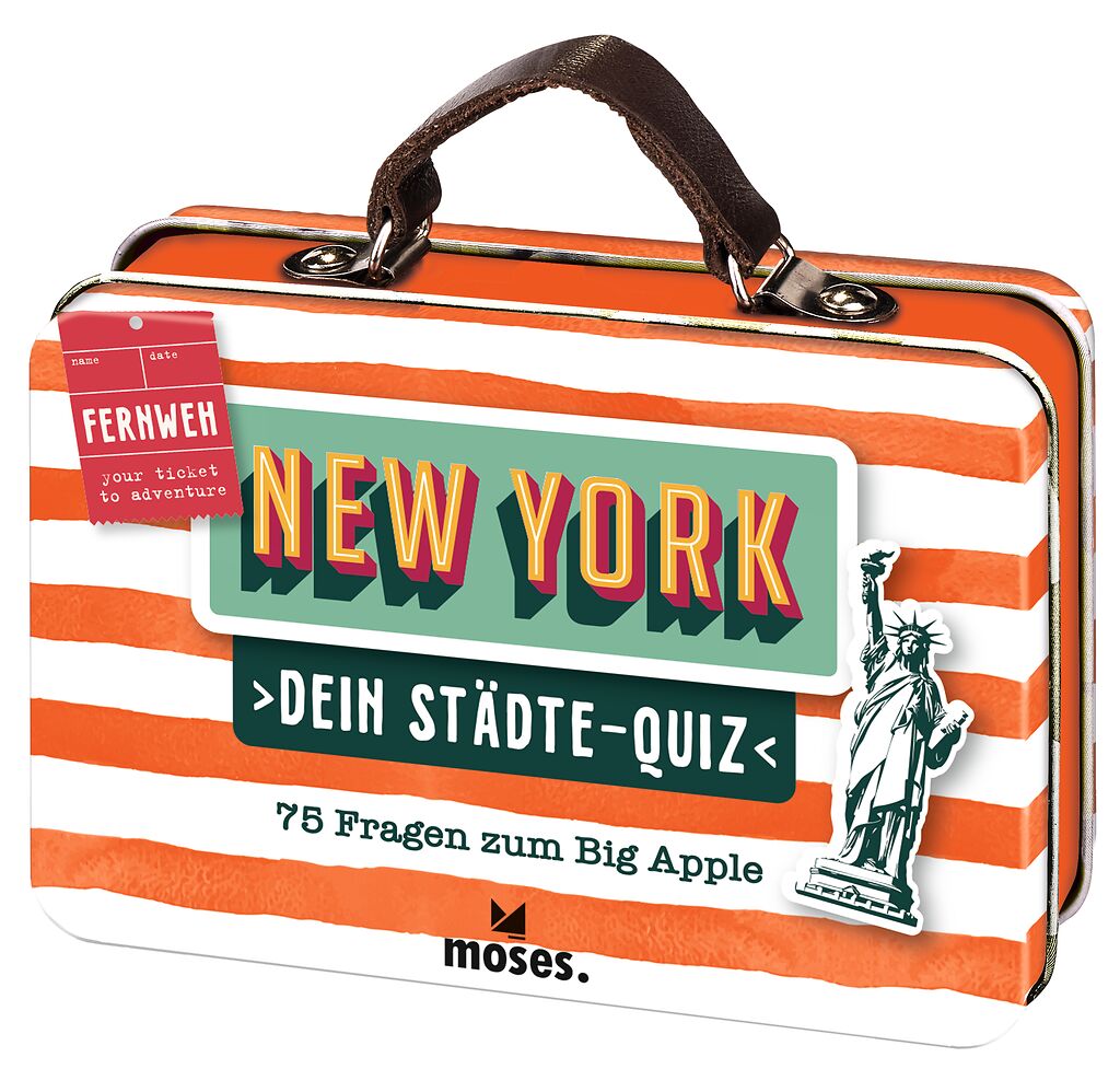 Fernweh New York Reisetasche, Koffer, New York, Städtetour-Spiel, 75 Fragen