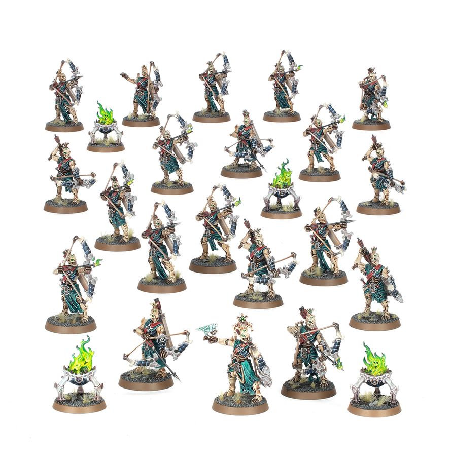 Age of Sigmar: Ossiarch Bonereapers - Mortek Triaxes Miniatur, Figuren, Elfenschütze, Bogenschütze, Fantasy-Armee