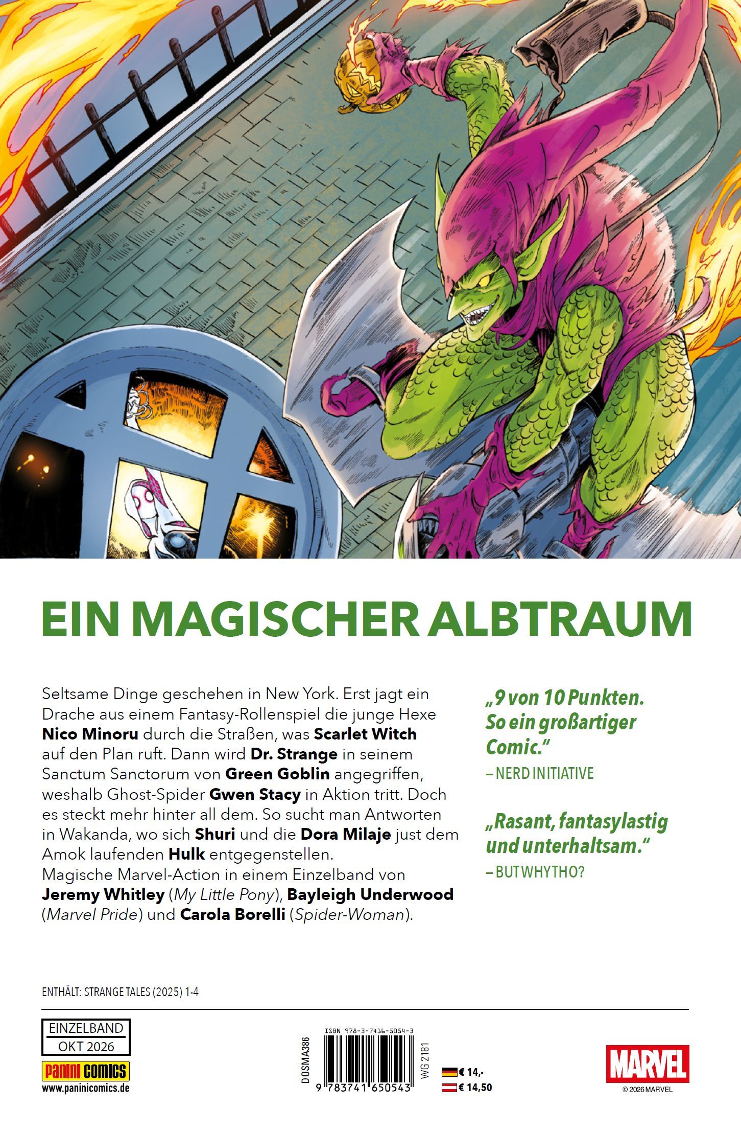 Strange Tales: Geisterstunde Kobold, Dämon, Comic, Grüner Drache, Flamme