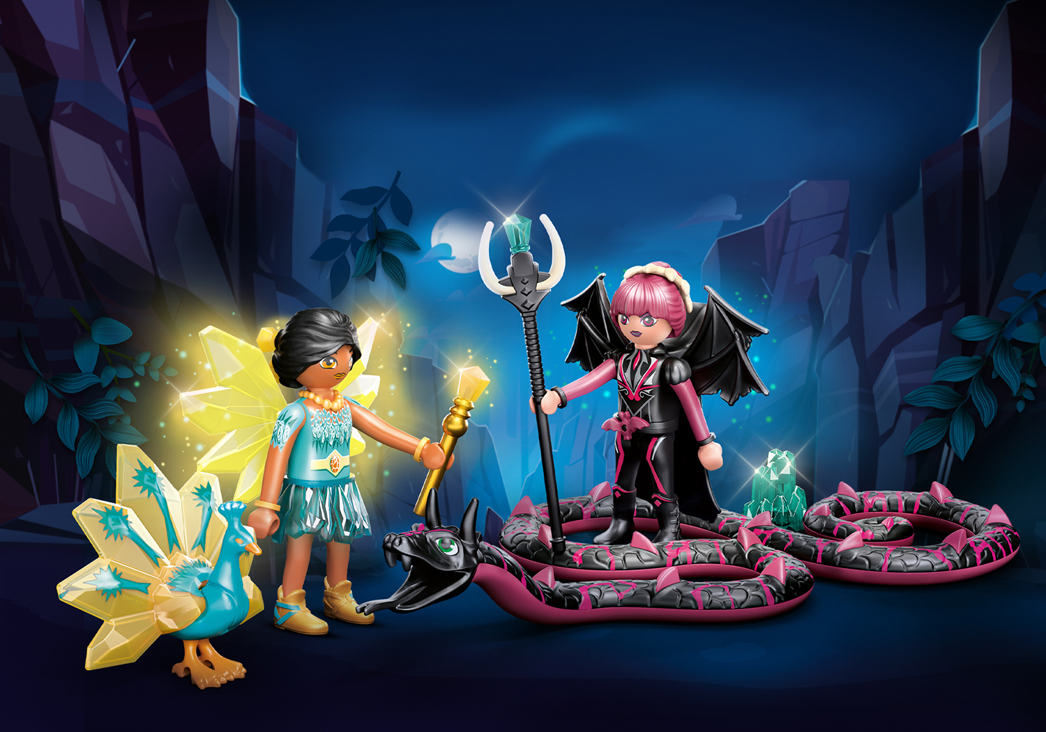 Playmobil: Adventures of Ayuma - Crystal Fairy und Bat Fairy mit Seelentieren