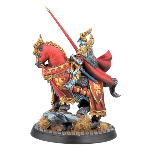 Warcrow: Feudom - Pierre Besson, Grand Magister Miniatur, Pferd, Ritter, geritten, Statue