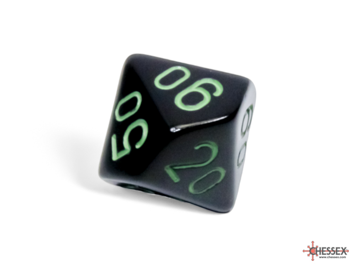 Würfel: 7er-Würfelset "Opaque" (Black/Green)