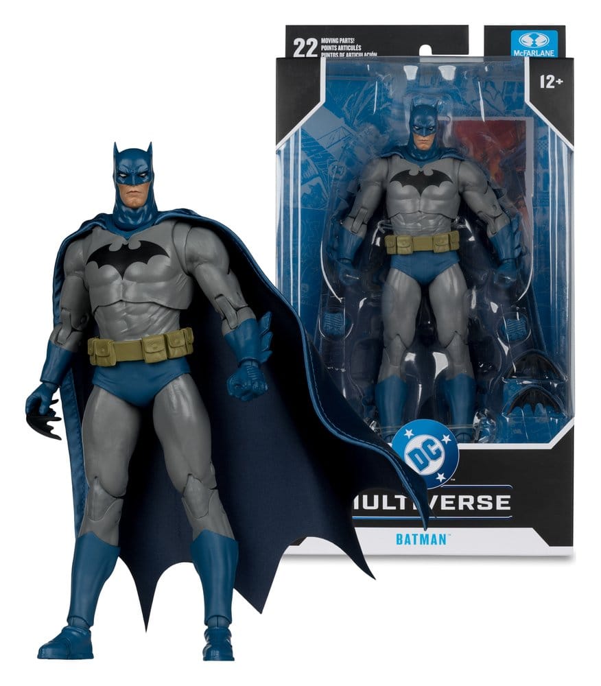 DC Multiverse AF: Batman (Batman Hush 2) 18cm Batman-Figur, Actionfigur, DC Comics, Cape, Gürtel