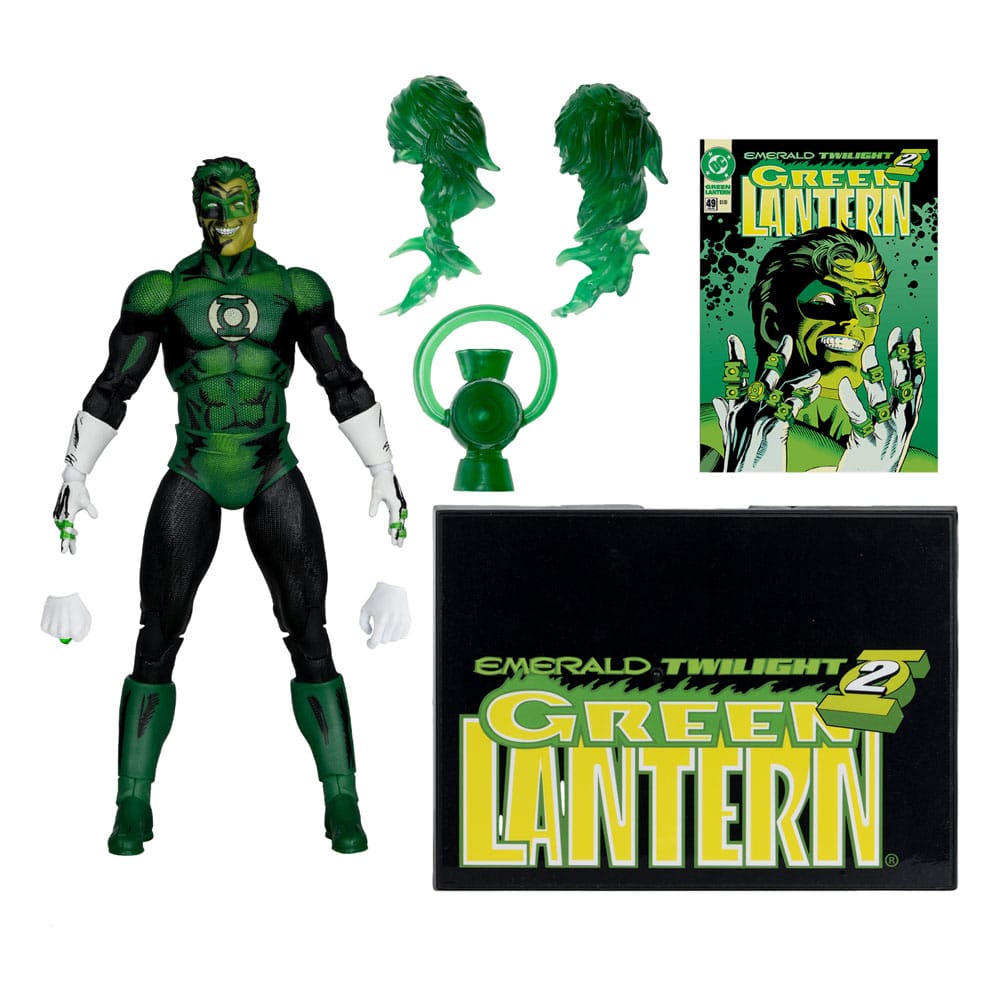 DC Multiverse AF: Green Lantern (Emerald Twilight) Cover Recreations Gold Label 18cm Grün, Person, Comics, Erwachsener, Mann