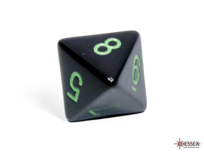 Würfel: 7er-Würfelset "Opaque" (Black/Green)