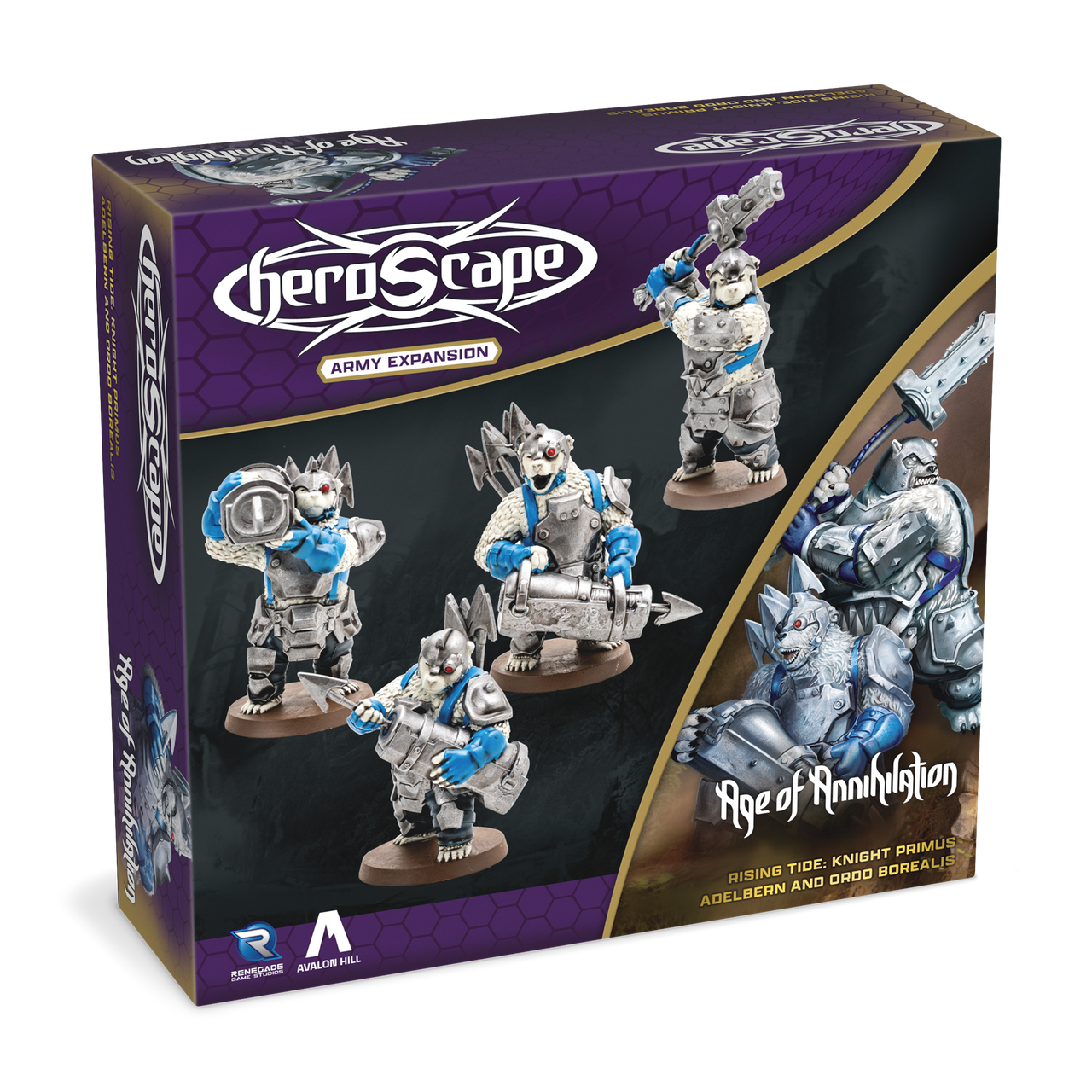 HeroScape: Rising Tide Knight Primus Adelbern & Ordo Borealis Army HeroScape: Rising Tide Knight Primus Adelbern & Ordo Borealis Army