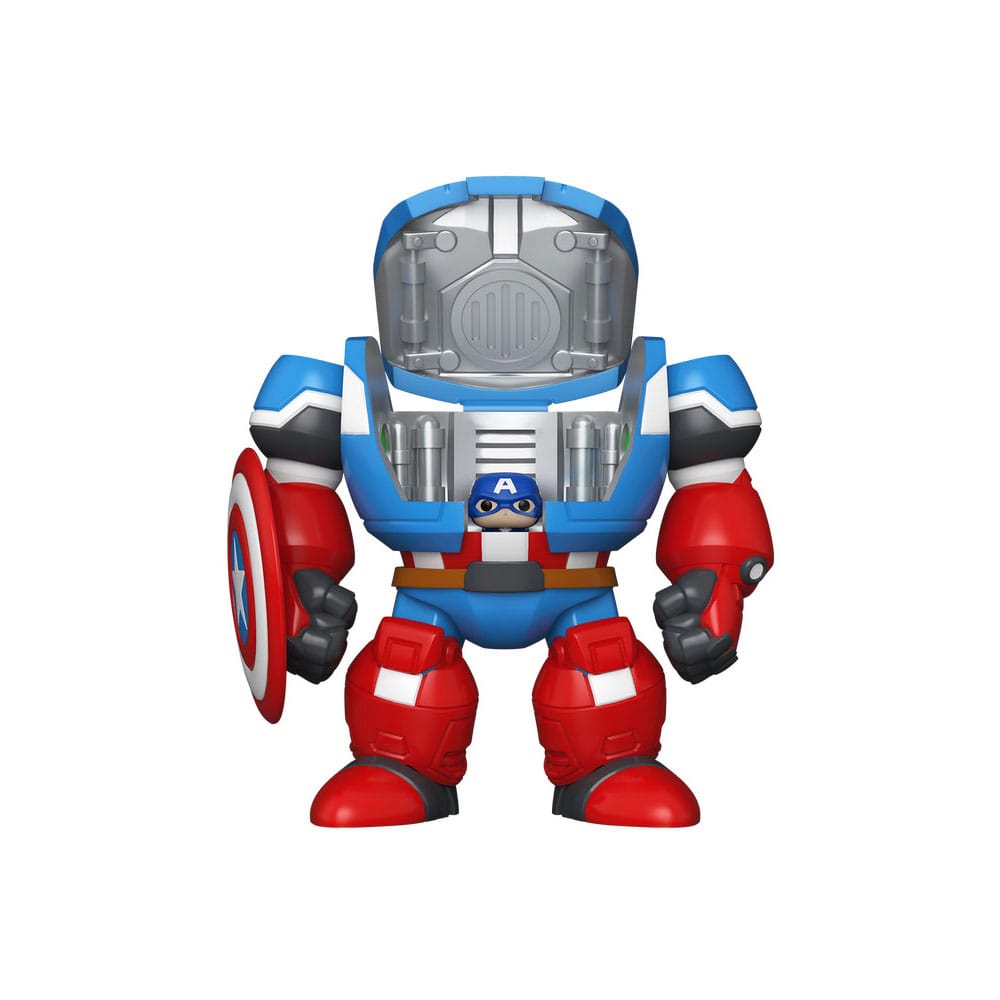 Aktionsfigur, Captain America, Roboter, rote blaue Figur, Rüstungsanzug